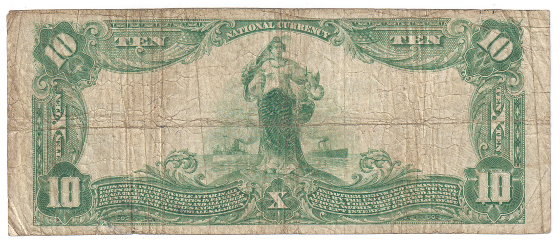 1902 $10 Blue Seal - Albion, IL Charter #9025 - VG