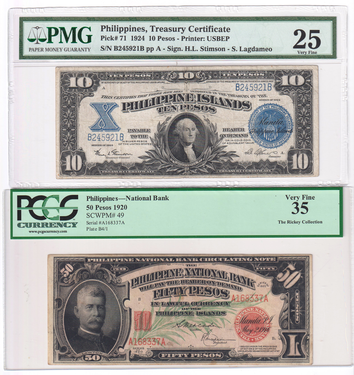 Philippines - Group of four notes