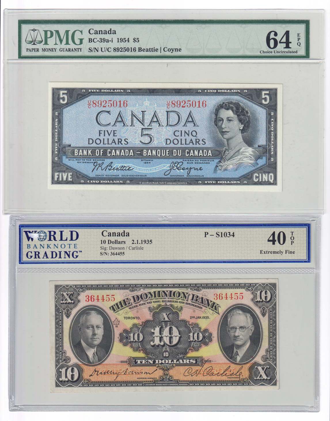 Canada - Five certified notes