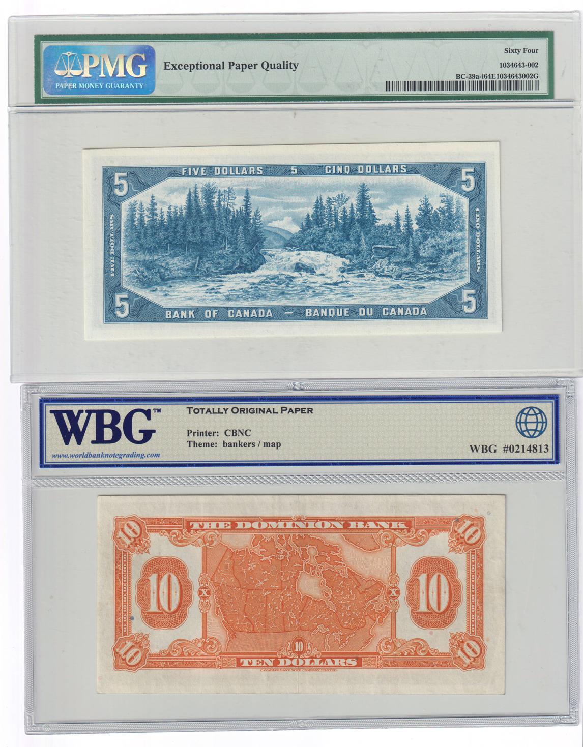 Canada - Five certified notes