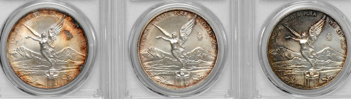 Mexico - Fourteen Libertad 1 onza, all PCGS