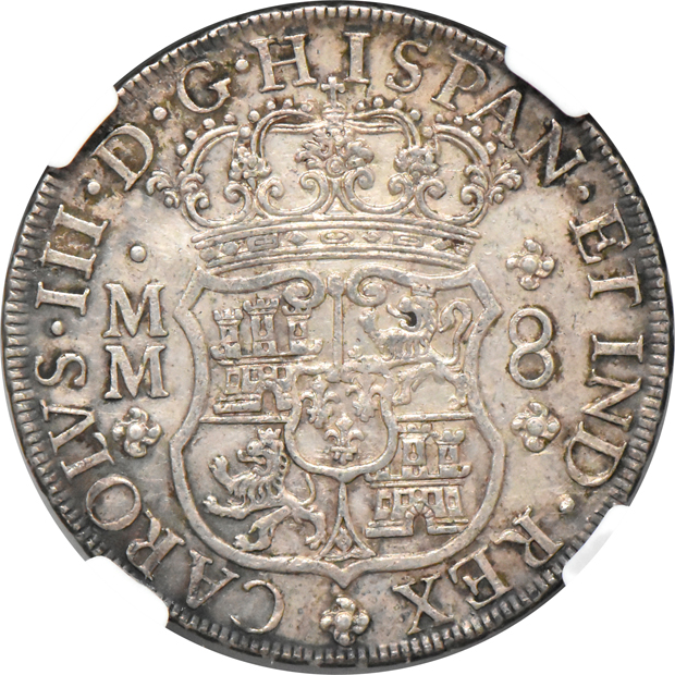 Mexico - 1762-Mo MM 8 reales - NGC AU-58