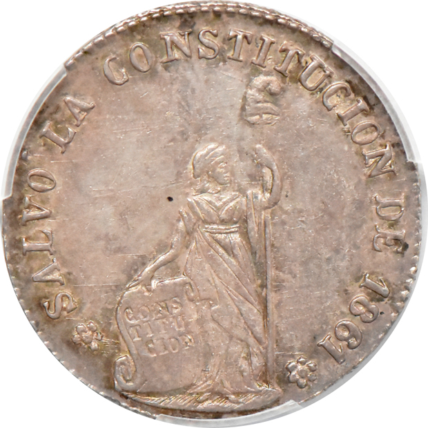 Bolivia - 1854 Potosi sol MS-62, and an 1861-CBBA 4 soles AU-53, both PCGS
