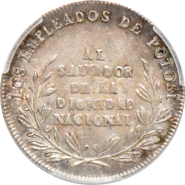 Bolivia - 1854 Potosi sol MS-62, and an 1861-CBBA 4 soles AU-53, both PCGS