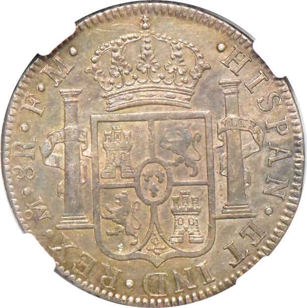 Mexico - 1789-Mo FM 8 reales - NGC AU-58