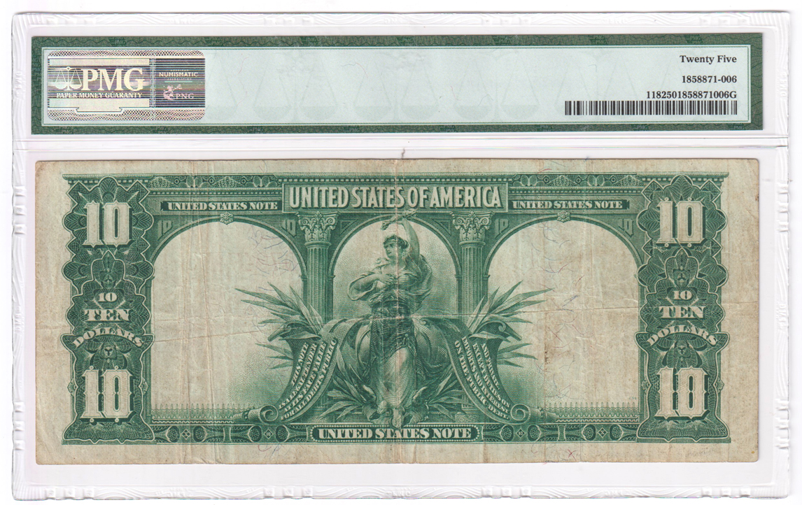 1901 $10 Bison Fr# 118 - PMG VF-25
