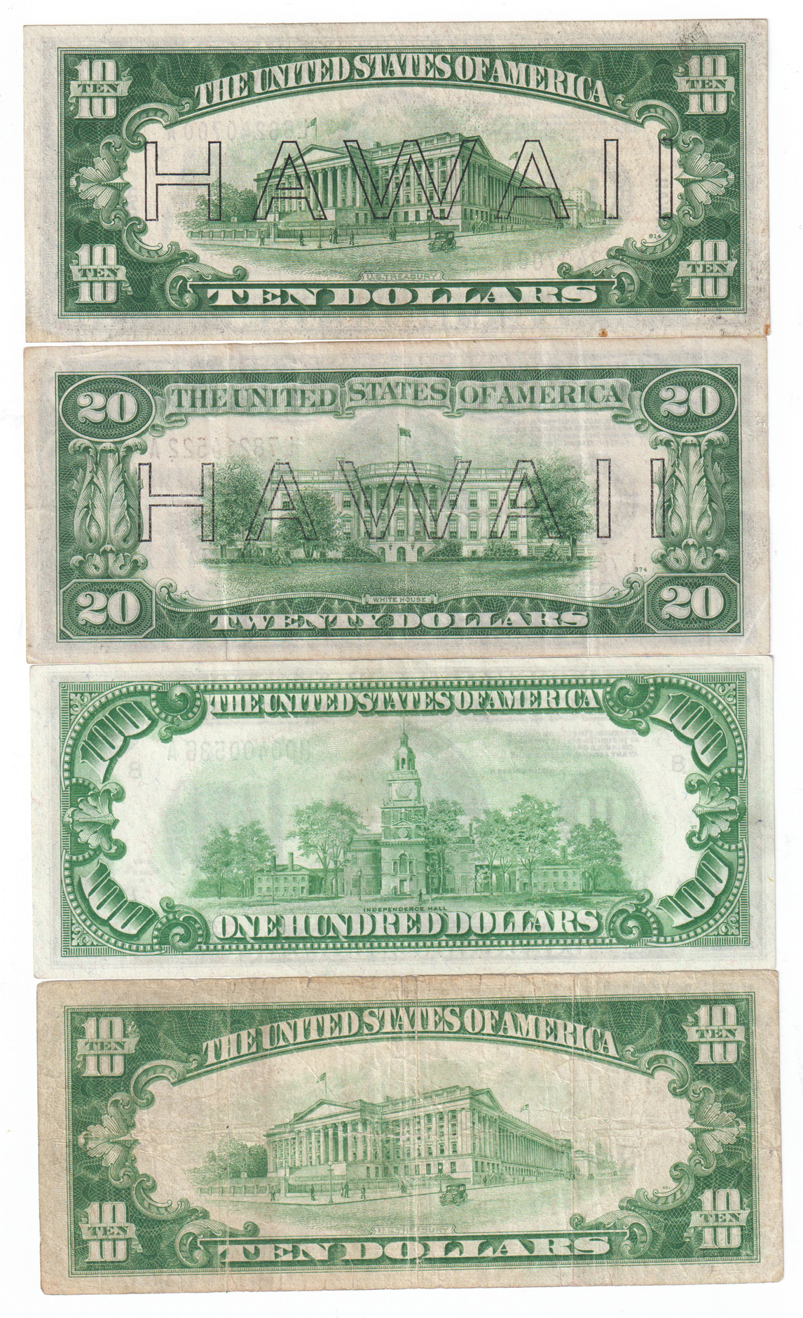 Group of 24 small size type notes