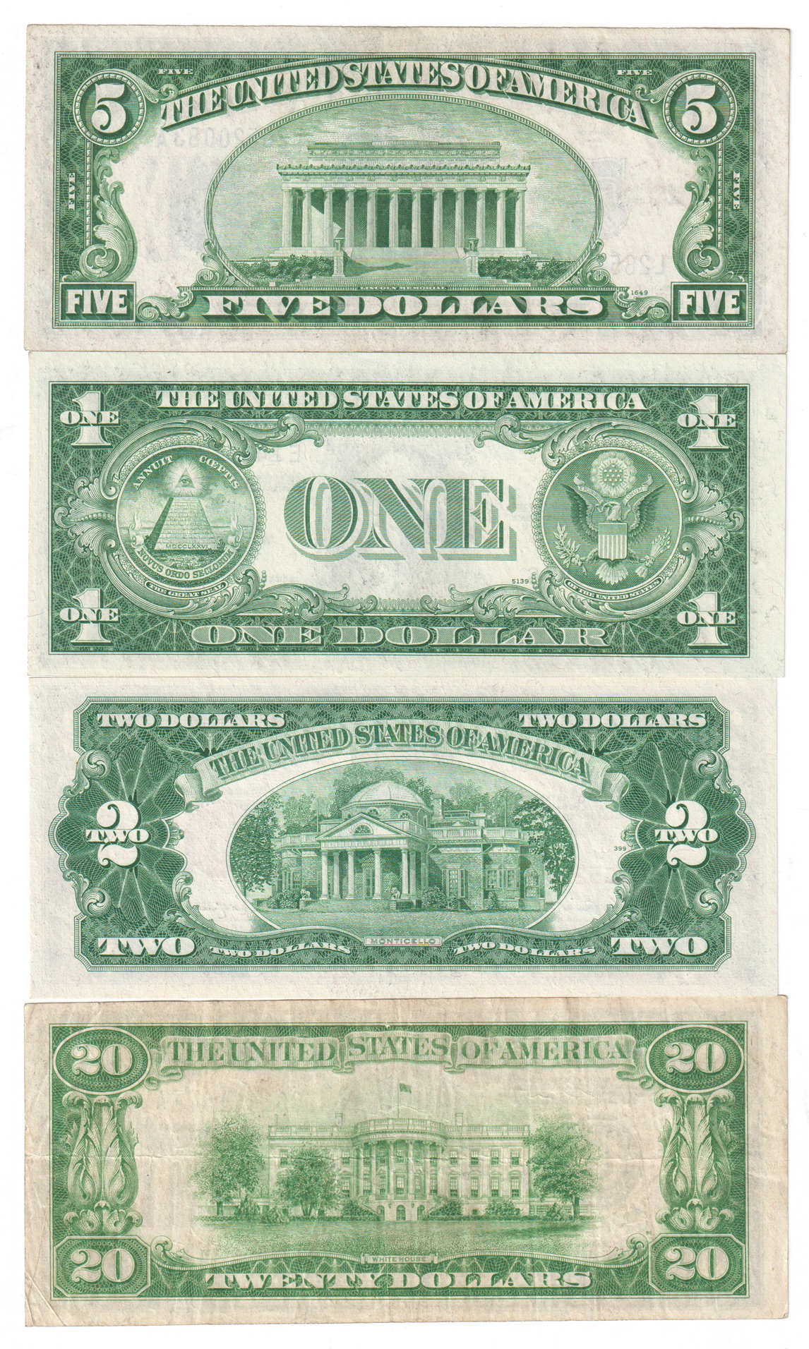 Group of 24 small size type notes