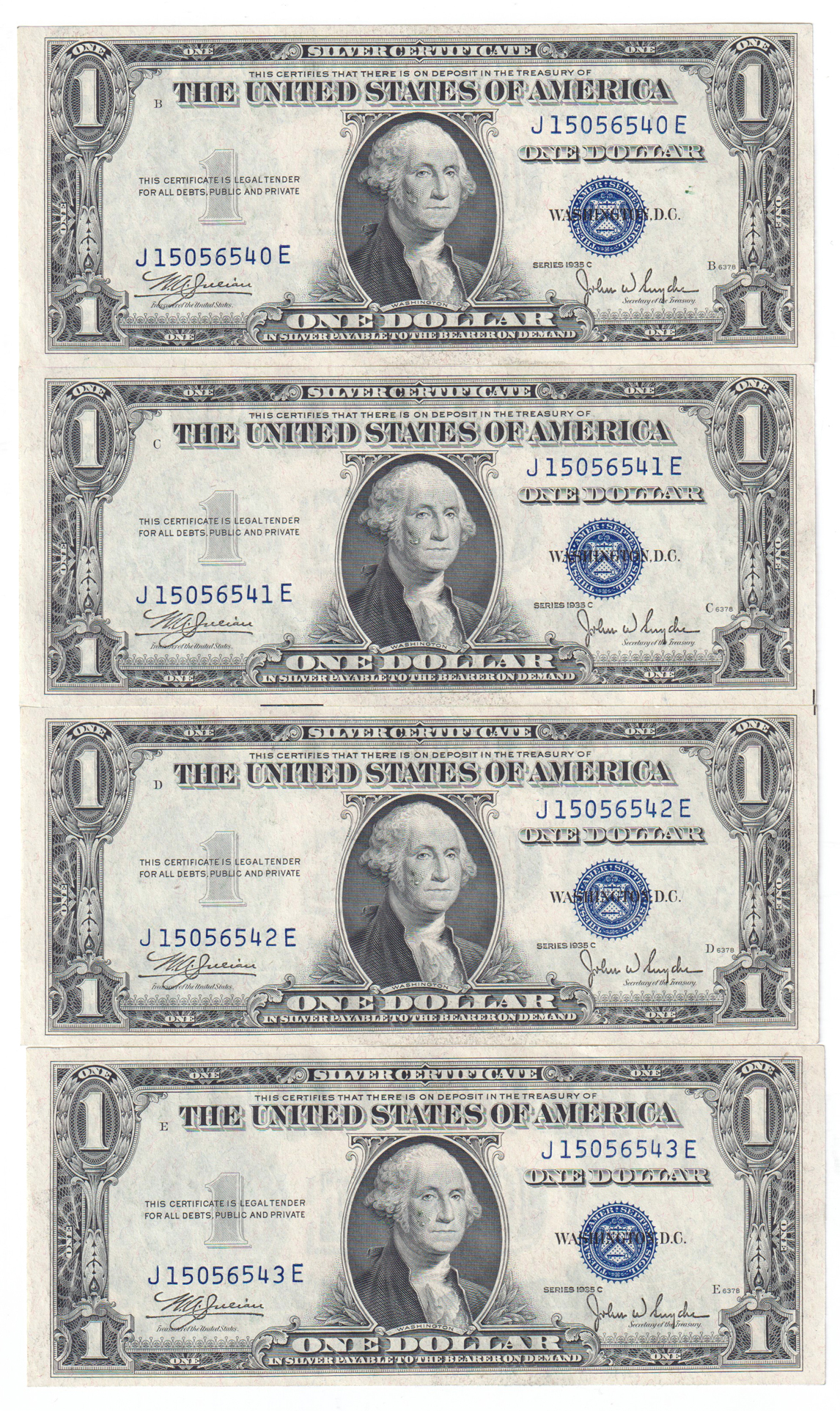 Group of 24 small size type notes