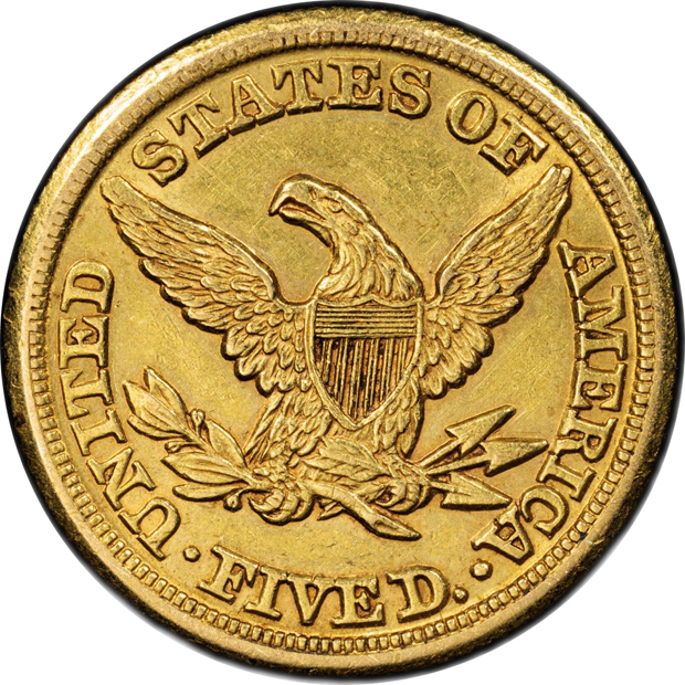 1854-D Weak D PCGS AU details/cleaned