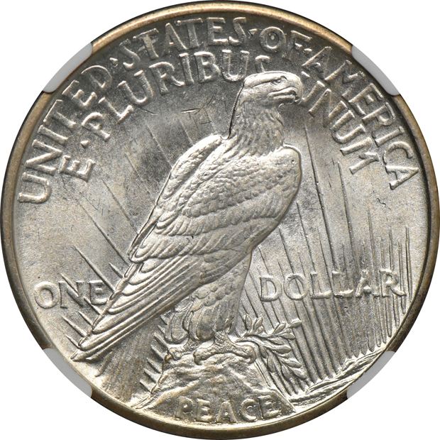 1921 Peace, High Relief NGC MS-64