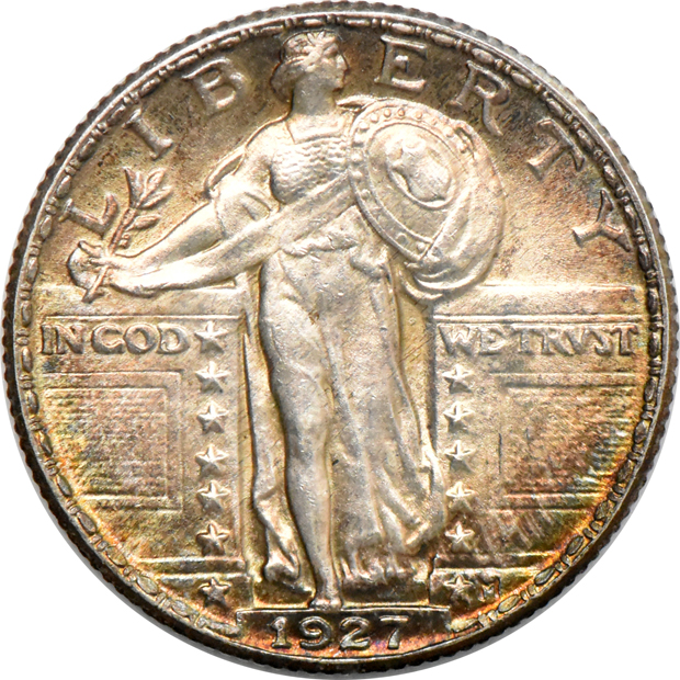 1917 Type 1 Gem Uncirculated Full Head, and a 1927 Choice Uncirculated Full Head