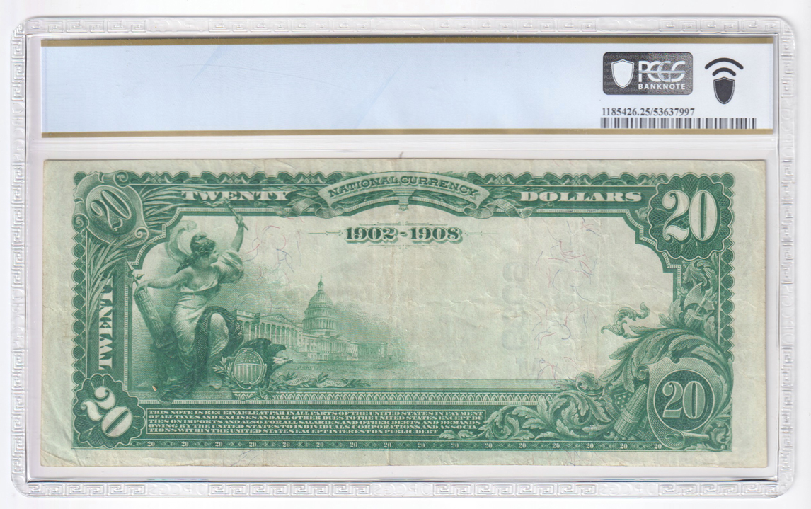 1902 $20 Blue Seal Date Back - Fairfield, IL Charter #6609 - PCGS VF-25 PPQ