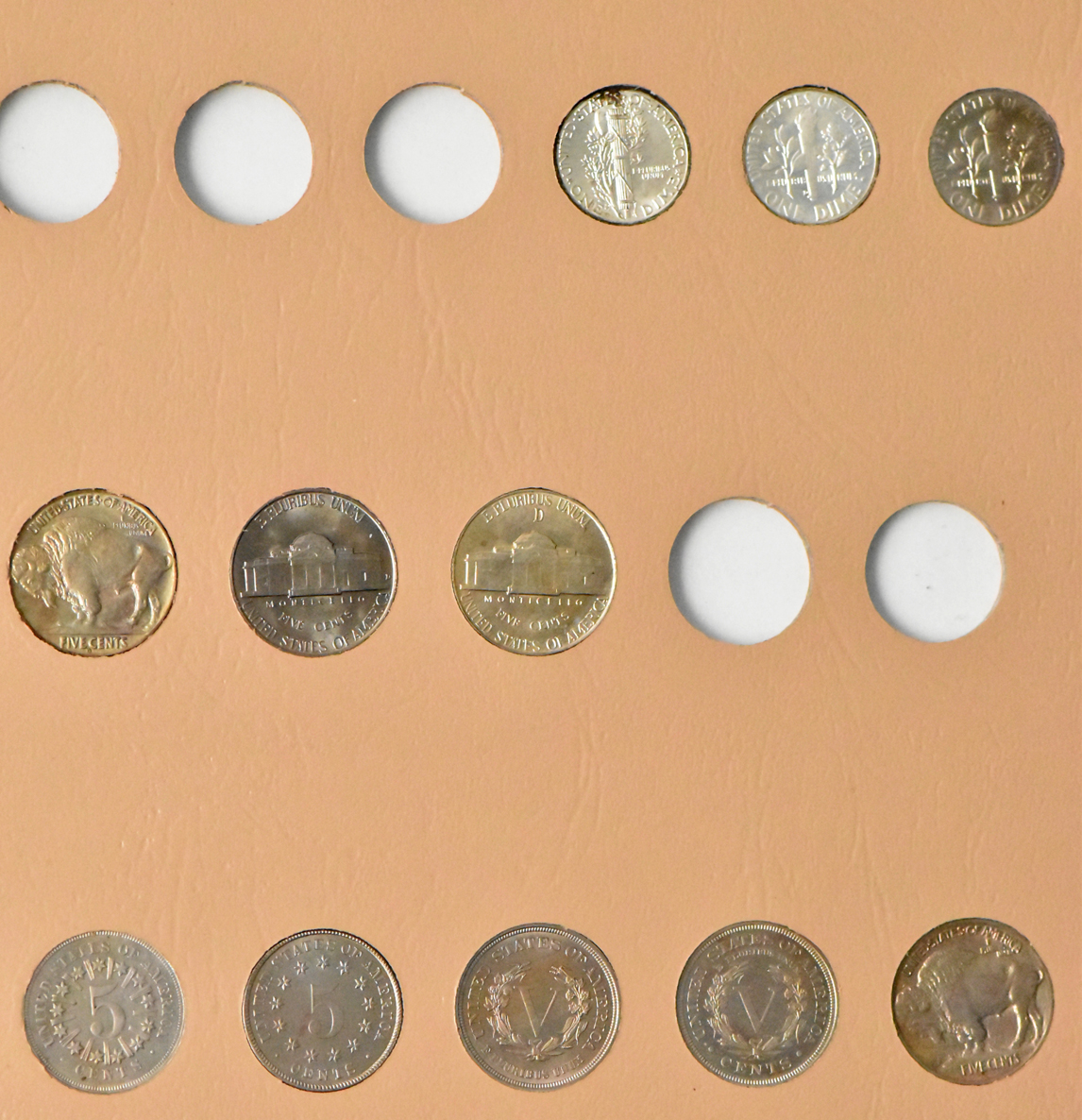 Collection of 43 U.S. type coins in a Dansco 7070 album