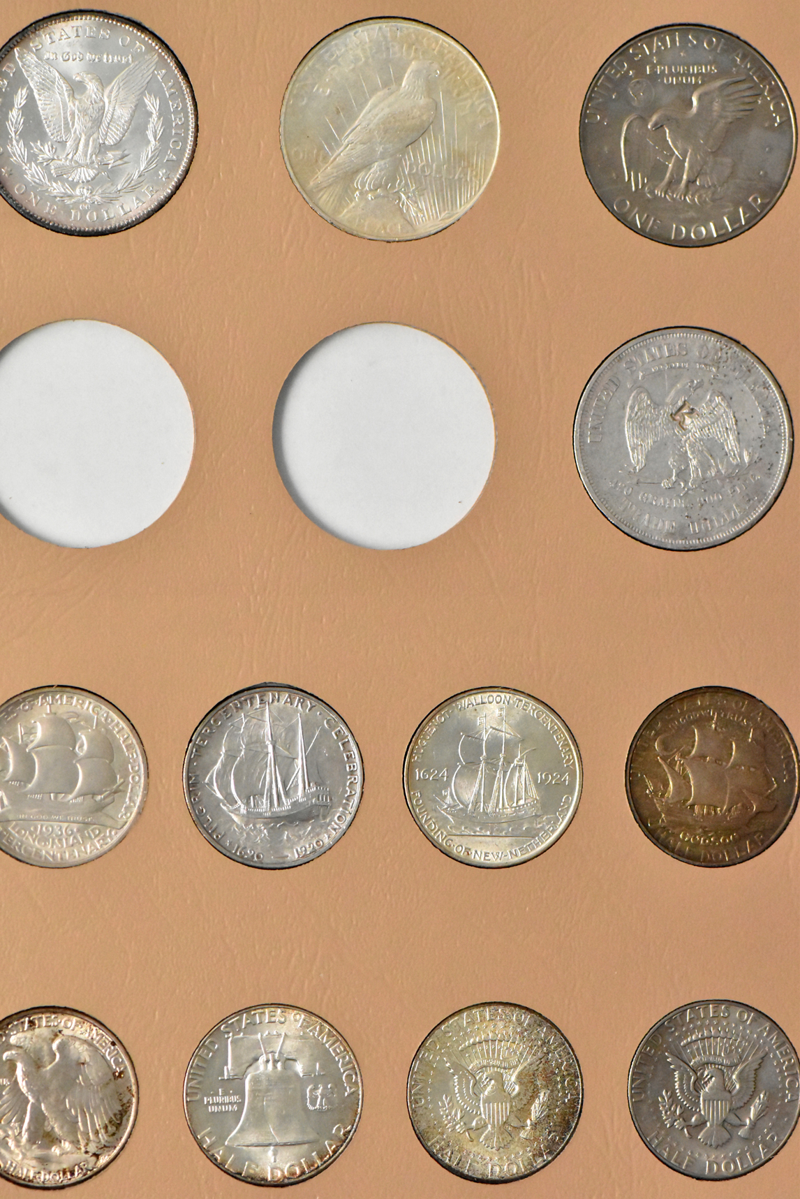 Collection of 43 U.S. type coins in a Dansco 7070 album