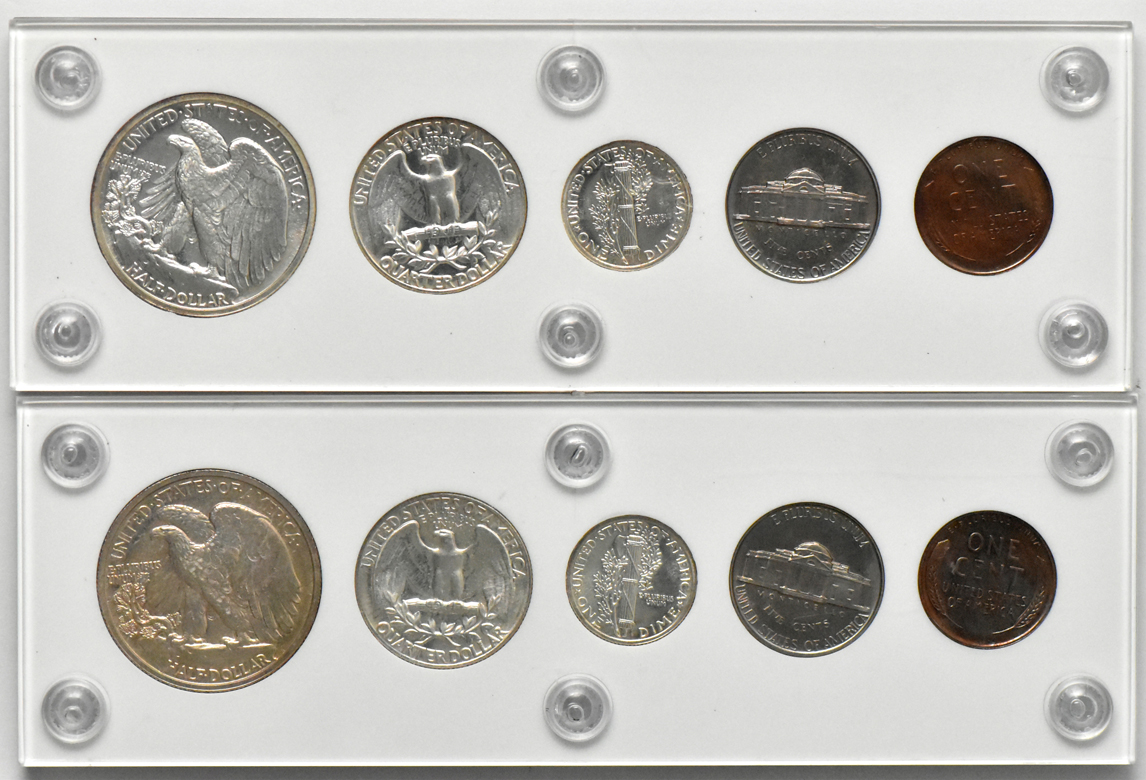 1938 and 1940 Proof Sets in Capital Plastics holders