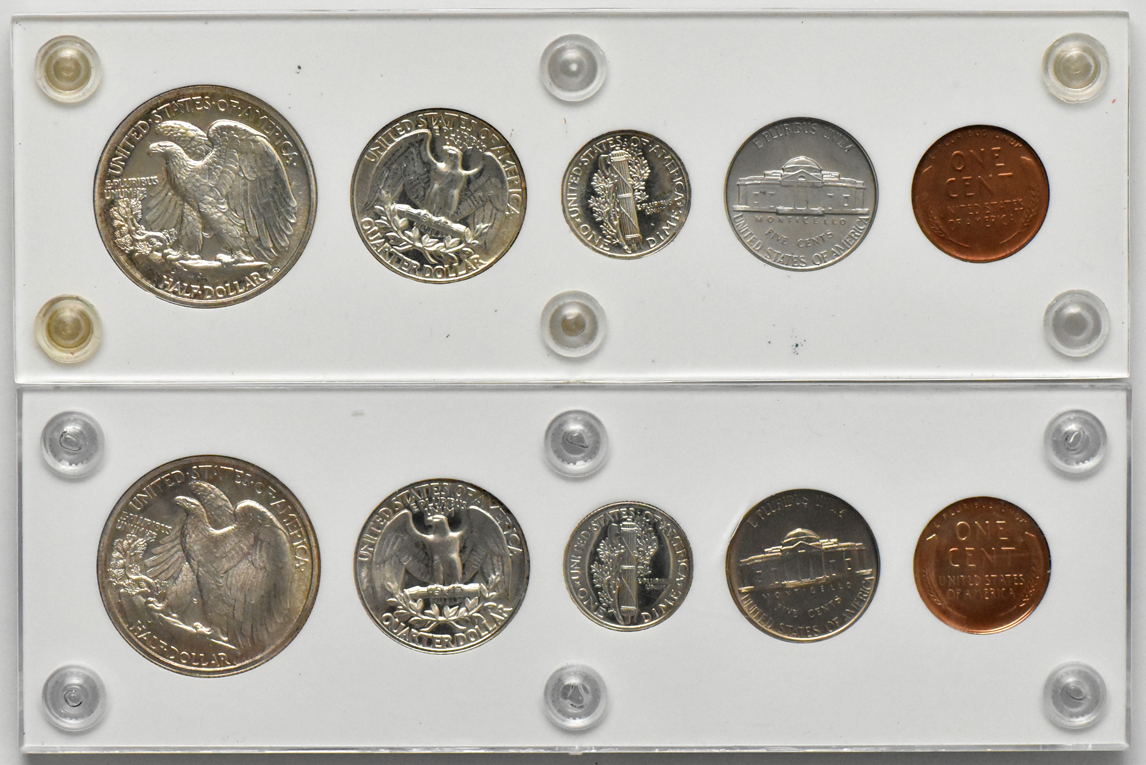 1939 and 1942 Proof Sets in Capital Plastics holders