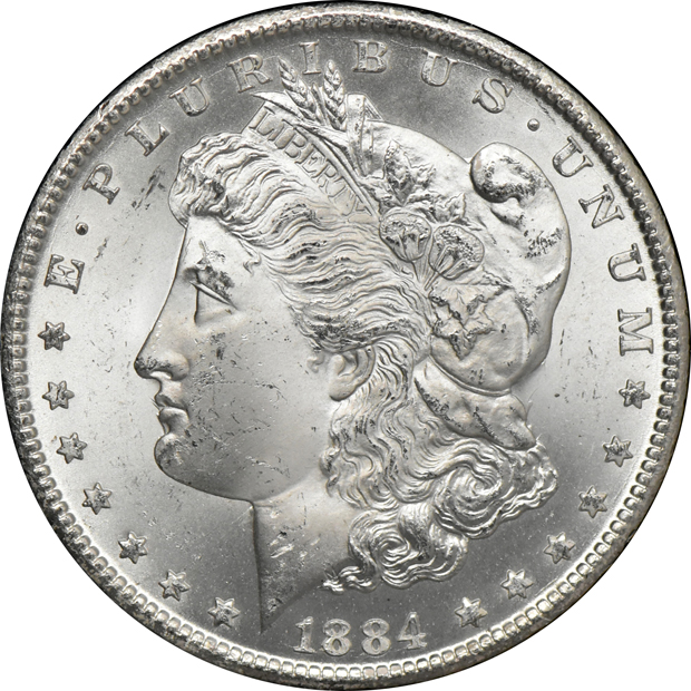 1884-CC GSA MS-64, and an 1884-CC GSA MS-64+, both NGC
