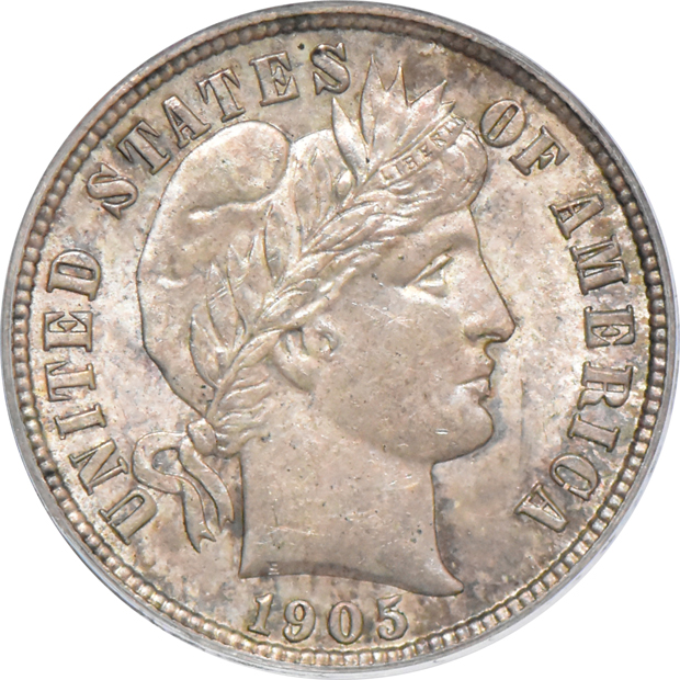 1905 RPD (not mentioned) NGC MS-64, and a 1905-O PCGS MS-63