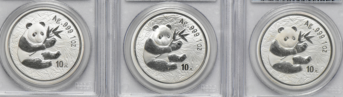 China - Ten 2000 frosted ring 1oz silver Panda 10 yuan - NGC MS-69