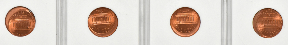 Group of eighty 2001 off-center Lincoln cents