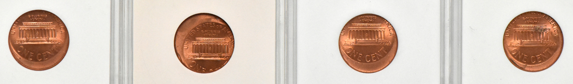 Group of eighty 2001 off-center Lincoln cents