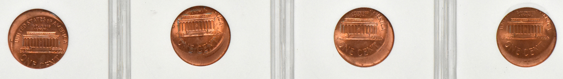 Group of eighty 1999 off-center Lincoln cents