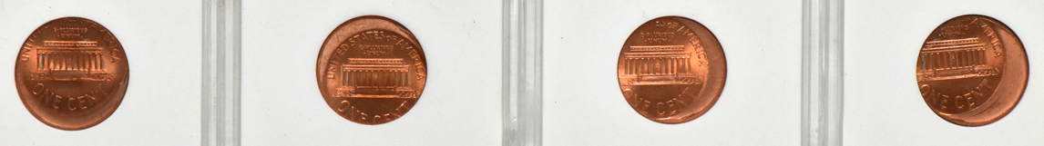 Group of eighty 1999 off-center Lincoln cents