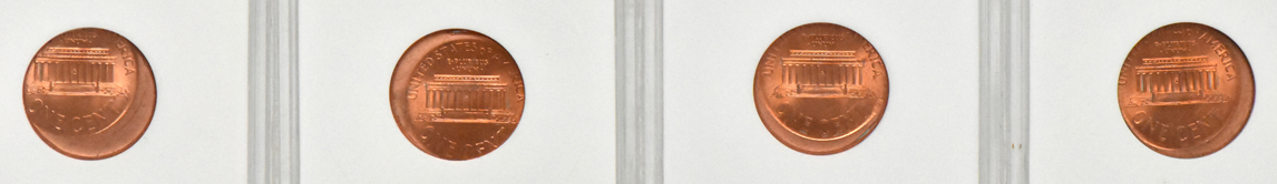 Group of eighty 1999 off-center Lincoln cents