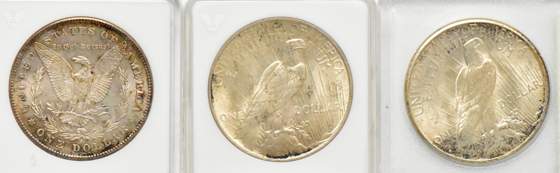 Eleven certified silver type coins