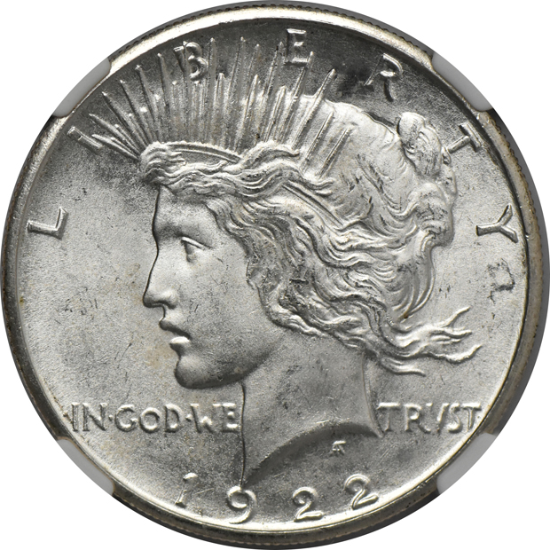 1922-S MS-64+, and a 1924 MS-66, both NGC