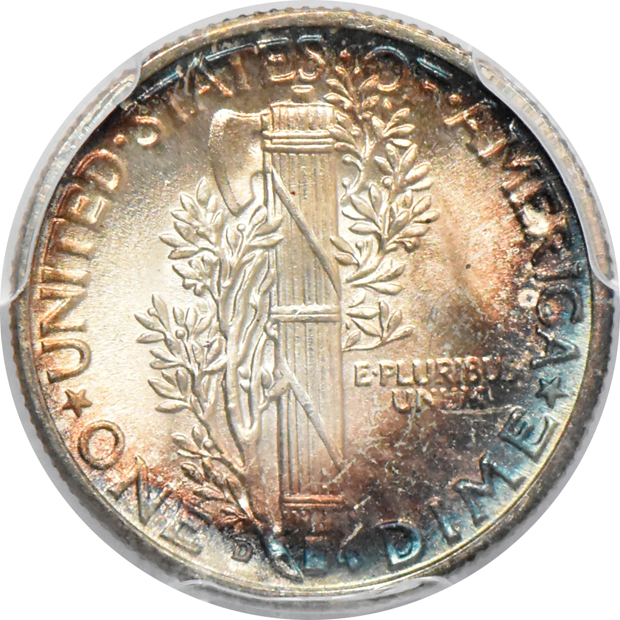 1945-D MS-66+FB, and a 1945-S Micro S MS-67 CAC, both PCGS