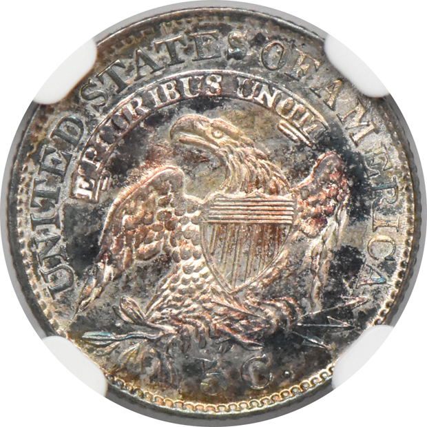 1835 Large Date Large 5C NGC MS-64