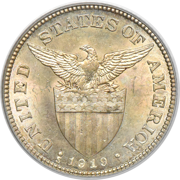 1919-S 10 centavos PCGS MS-63 (green label)