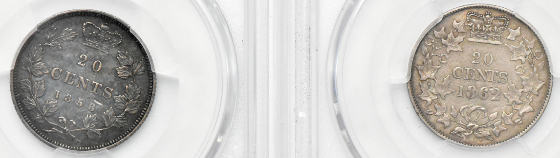 Canada - Four silver coins certified by PCGS
