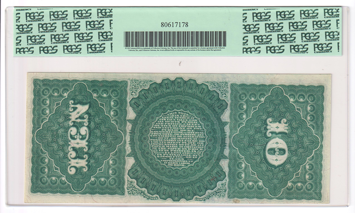 1869 $10 Fr# 96 - PCGS AU-58/small repairs