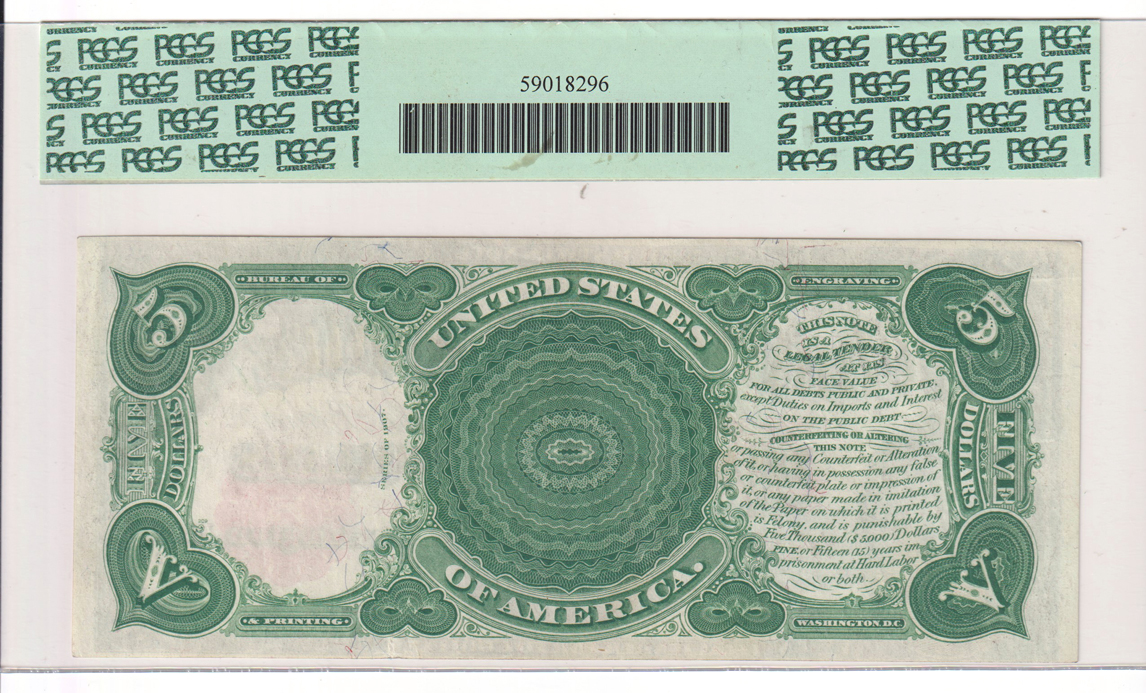 1907 $5 Woodchopper Star Fr# 91* - PCGS AU-53 PPQ