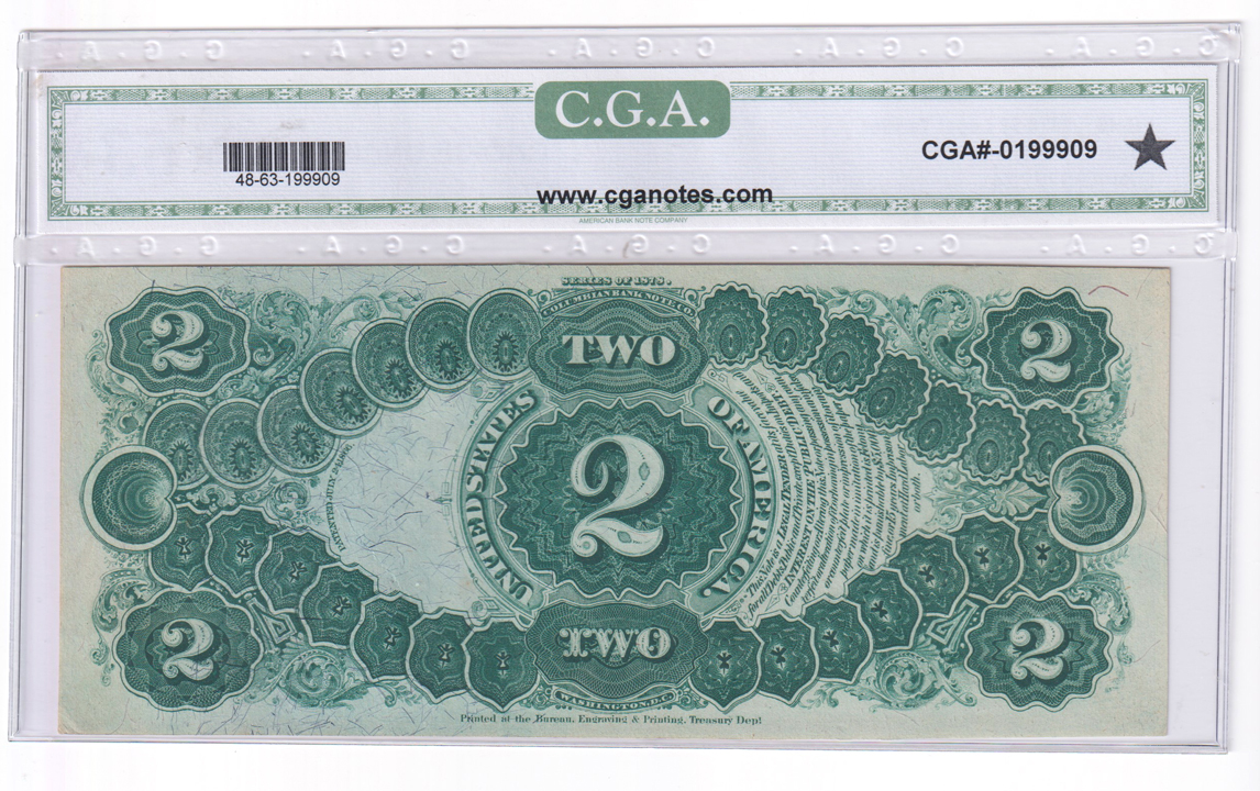 1878 $2 Fr# 48 - CGA ChCU-63/as described