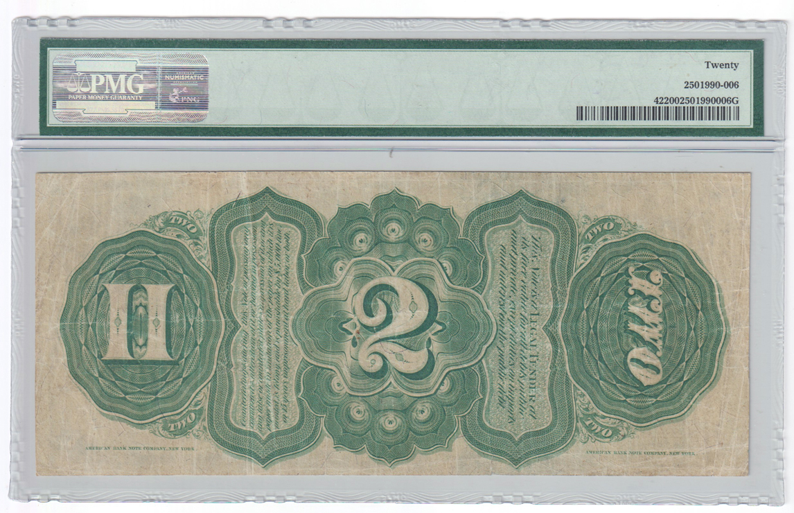 1869 $2 Fr# 42 - PMG VF-20