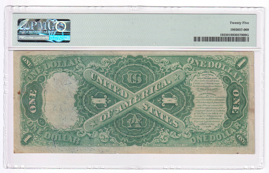 1874 $1 Fr# 19 - PMG VF-25