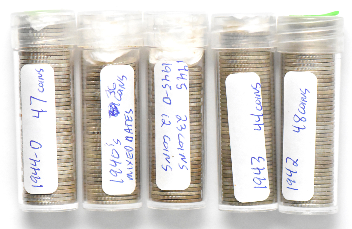 Group of 210 Mercury dimes