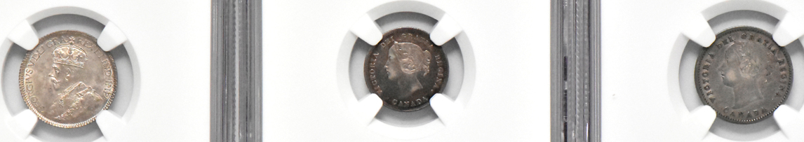 Canada - Nine certified silver coins