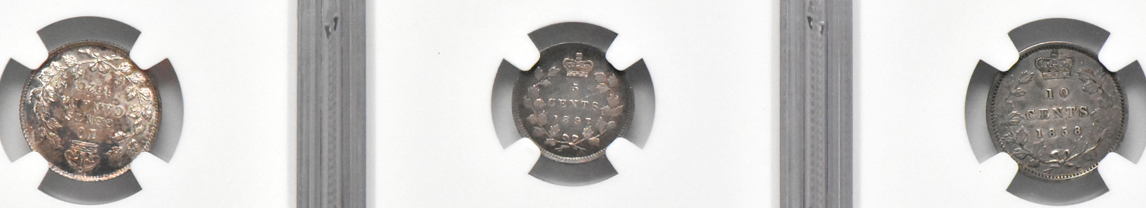 Canada - Nine certified silver coins