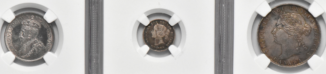 Canada - Nine certified silver coins