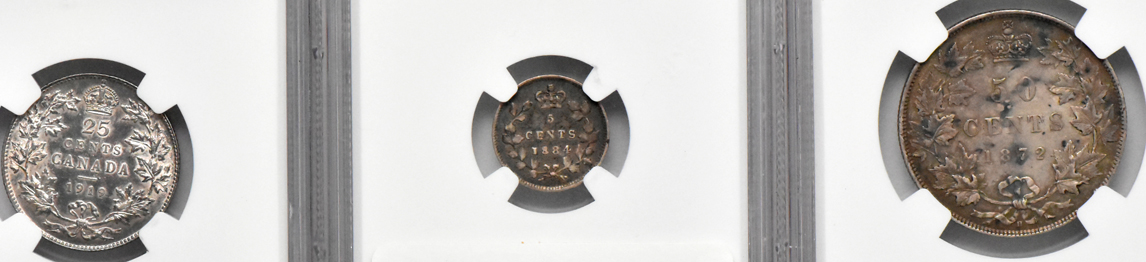Canada - Nine certified silver coins