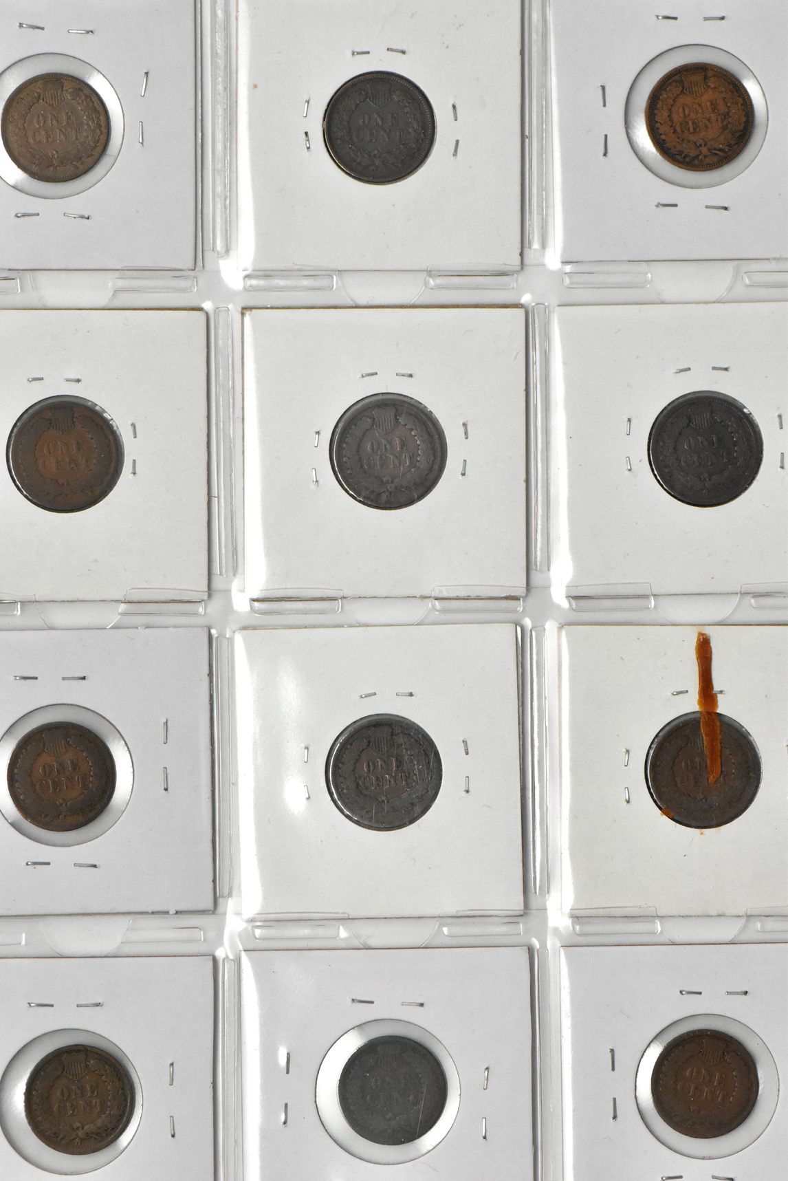 Group of thirty-nine 1894/94 Indian cents