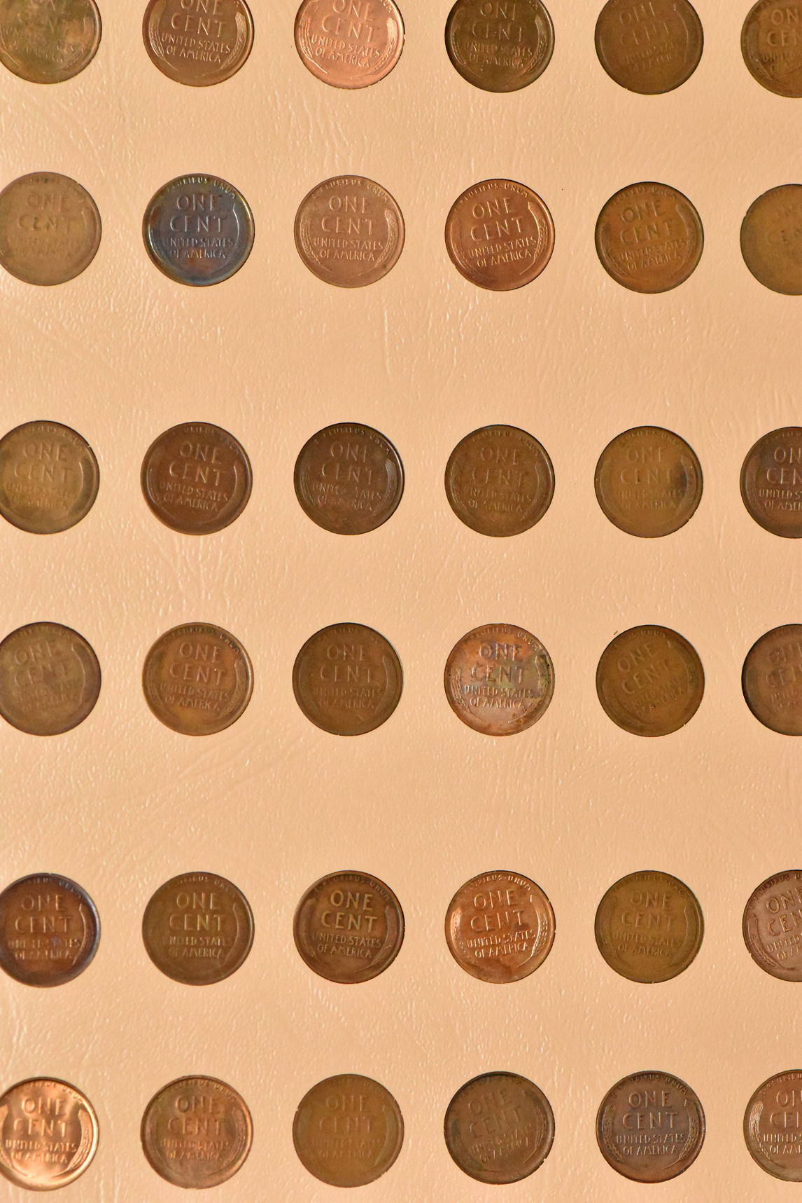 Collection of 179 different Lincoln cents, including Proofs, in a Dansco album
