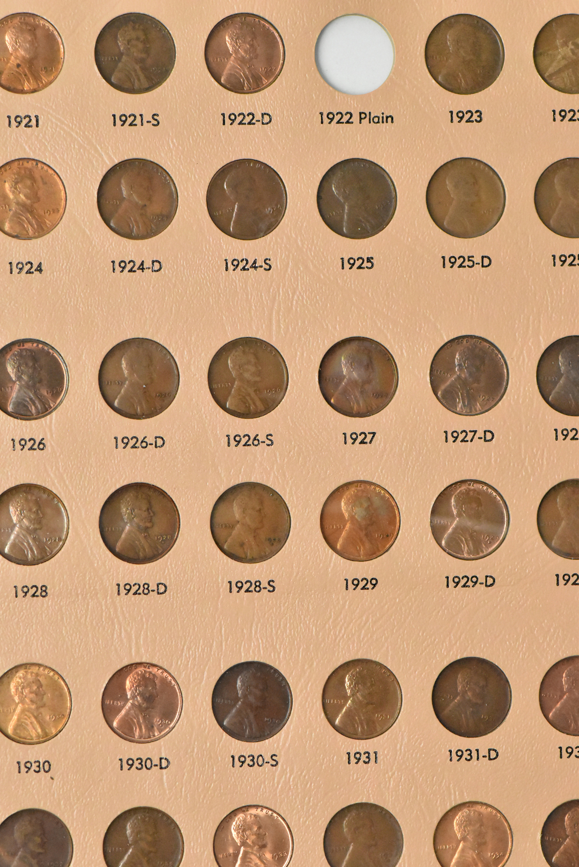 Collection of 179 different Lincoln cents, including Proofs, in a Dansco album