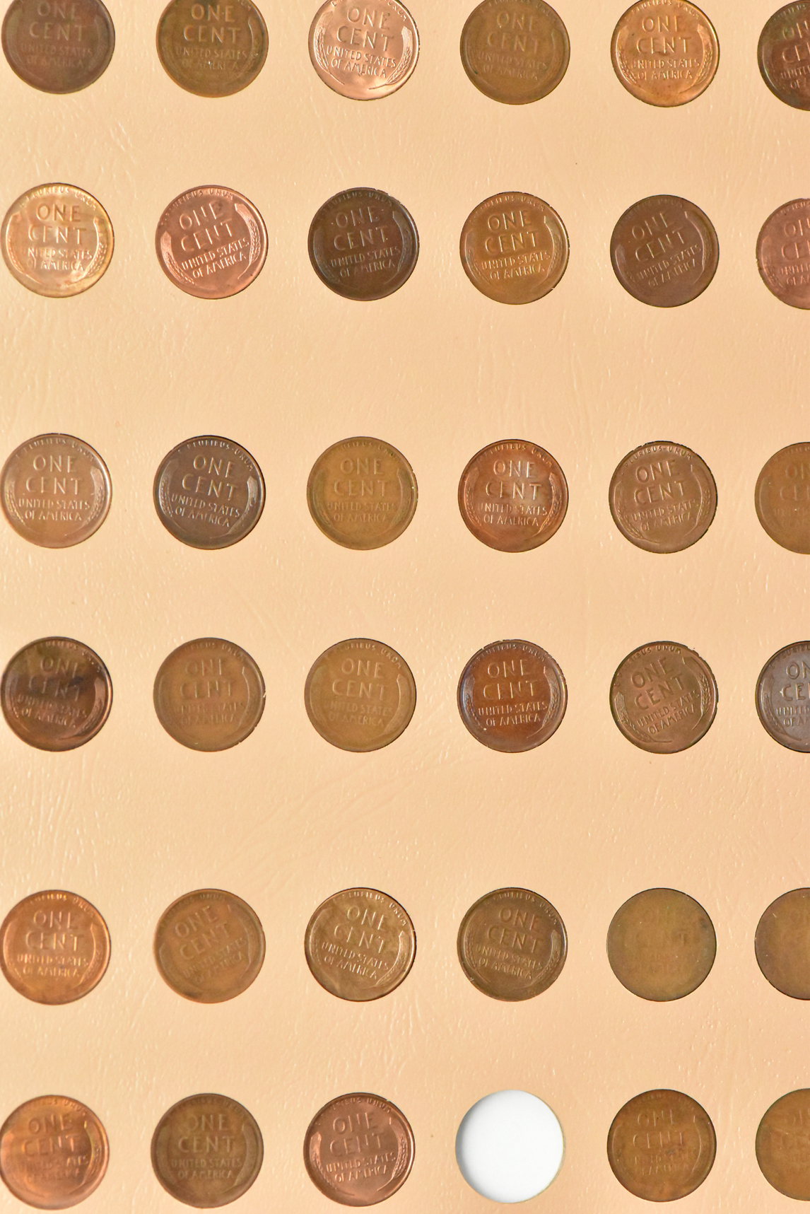 Collection of 179 different Lincoln cents, including Proofs, in a Dansco album