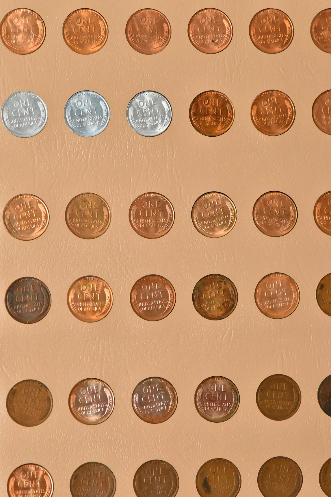 Collection of 179 different Lincoln cents, including Proofs, in a Dansco album